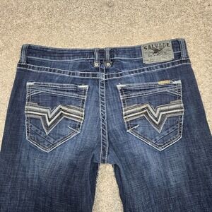 Salvage Mayhem Straight Fit Jeans Mens 36x32 blue Buckle BKE